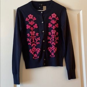 Jcrew appliqué cardigan